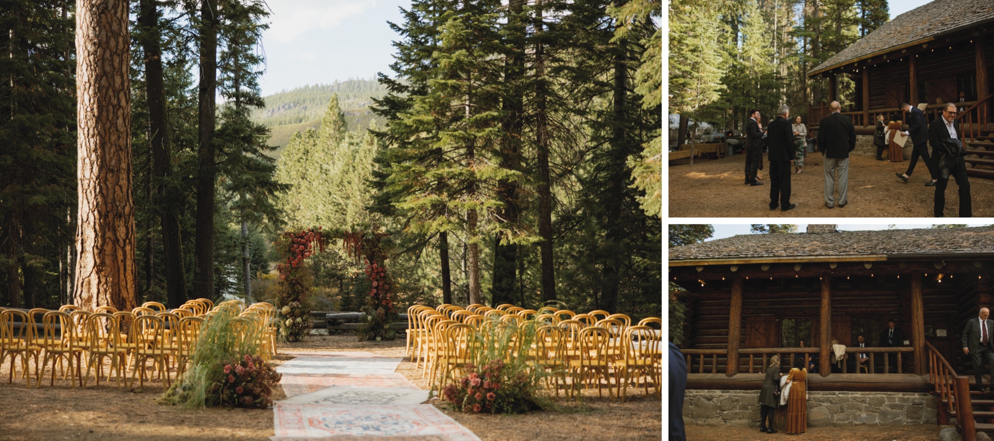 Oregon wedding ceremony; forest wedding