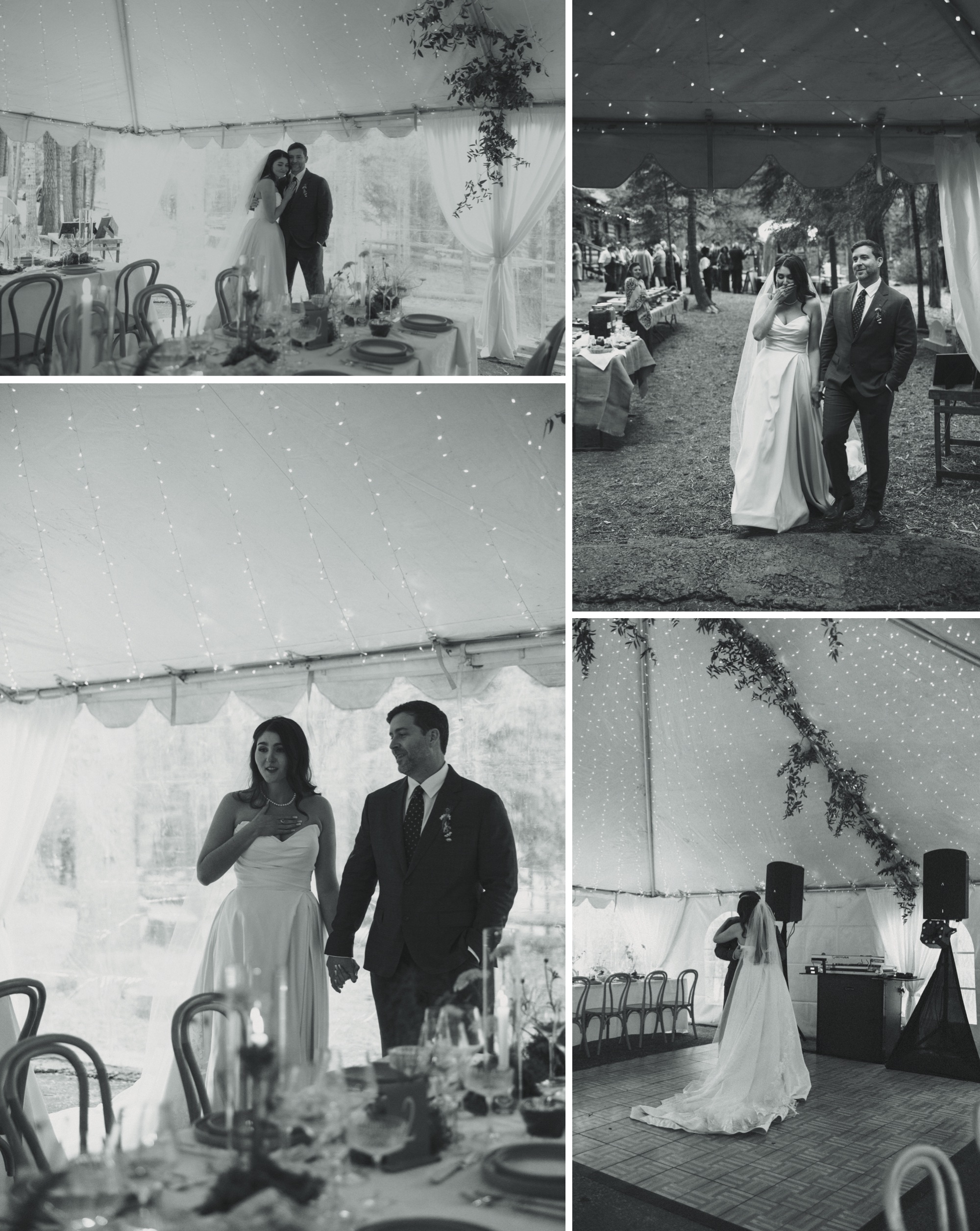 luxury wedding tent for micro wedding weekend Oregon
